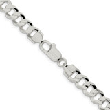 Sterling Silver 7.8mm Concave Beveled Curb Chain - QC-A8261E1C-5002