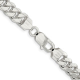 Sterling Silver 7.8mm Polished Domed Curb Chain - QD-2285241E-1415