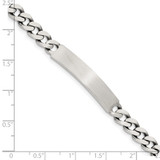 Sterling Silver 7inch Engraveable Antiqued Curb Link ID Bracelet - QI-09FB371C-1017