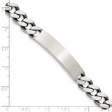 Sterling Silver 7inch Engraveable Antiqued Curb Link ID Bracelet - QI-42E6164C-8532