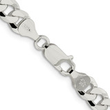Sterling Silver 7mm Beveled Curb Chain - QF-CE6CC5D3-4549