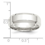 Sterling Silver 7mm Beveled Edge Size 11.5 Band