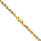 14K 30 inch 3.25mm Diamond-cut Rope with Lobster Clasp Chain