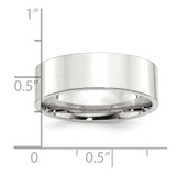 Sterling Silver 7mm Comfort Fit Flat Size 7 Band