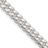 Sterling Silver 7mm Domed w/ Side D/C Curb Chain - QR-0BE29BB4-3135