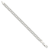 Sterling Silver 7mm Double Link Charm Bracelet - QC-8FCE1A9B-4489