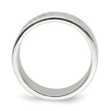 Sterling Silver 7mm Flat with Rope Edge Size 8 Band