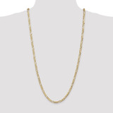 14K 30 inch 4.5mm Concave Open Figaro with Lobster Clasp Chain