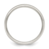 Sterling Silver 7mm Half Round Milgrain Size 9.5 Band