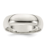 Sterling Silver 7mm Half Round Size 8.5 Band