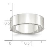 Sterling Silver 7mm Lightweight Flat Size 4.5 Band