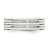 Sterling Silver 7mm Polished 5-Row Fancy Band Size 8.5