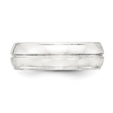 Sterling Silver 7mm Polished Domed Grooved Fancy Band Size 13