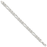 Sterling Silver 8.25mm Figaro Anchor Chain - QA-678F321E-8914