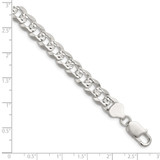 Sterling Silver 8.25mm Flat D/C Pave Curb Chain - QP-1320ADFA-4292