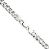Sterling Silver 8.25mm Flat D/C Pave Curb Chain - QP-9B69491D-6132