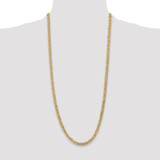 14K 30 inch 5.75mm Flat Beveled Curb with Lobster Clasp Chain