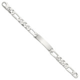 Sterling Silver 8.5in Figaro ID Bracelet
