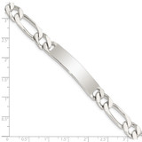 Sterling Silver 8.5inch Polished Engraveable Figaro Link ID Bracelet - QI-7C94C96A-2662