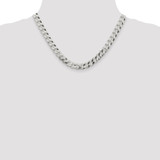 Sterling Silver 8.5mm Beveled Curb Chain - QF-30296A72-7195