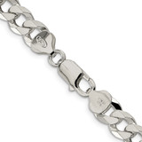 Sterling Silver 8.5mm Beveled Curb Chain - QF-54D6C203-6693