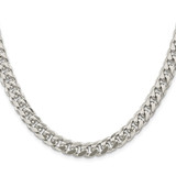 Sterling Silver 8.5mm Domed w/ Side D/C Curb Chain - QR-6F2D5A90-4875