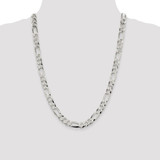 Sterling Silver 8.5mm Lightweight Flat Figaro Chain - QM-673852DA-6273