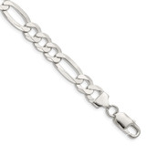 Sterling Silver 8.5mm Lightweight Flat Figaro Chain - QM-CDD18433-3781