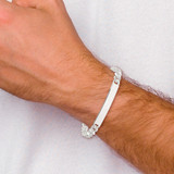 Sterling Silver 8in Curb ID Bracelet - QI-BA13D242-1360