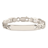 Sterling Silver 8inch Polished Engraveable Anchor Link ID Bracelet - QI-BAF5B35E-7584