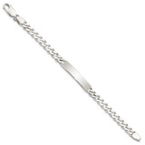 Sterling Silver 8inch Polished Engraveable Curb Link ID Bracelet - QI-6DF80E71-2096
