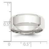 Sterling Silver 8mm Beveled Edge Size 12.5 Band