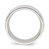 Sterling Silver 8mm Comfort Fit Half Round Milgrain Size 8 Band