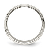 Sterling Silver 8mm Flat with Step Edge Size 12.5 Band