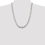 Sterling Silver 9.0mm Diamond-cut Rope Chain - QD-5156FD73-8582