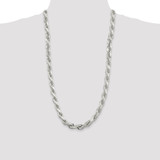 Sterling Silver 9.0mm Diamond-cut Rope Chain - QD-E5F2140A-6204