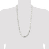 Sterling Silver 9.75mm Concave Beveled Curb Chain - QC-EC7A8B03-4185
