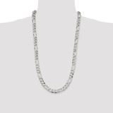 Sterling Silver 9.7mm Lightweight Flat Figaro Chain - QM-079CF5B5-7960