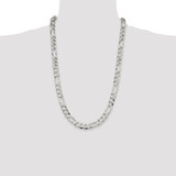 Sterling Silver 9.7mm Lightweight Flat Figaro Chain - QM-80869E1E-4742