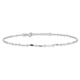 Sterling Silver 9in Plus 1in ext. Anklet - QG-9B1BEDCA-5979