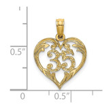 14K 35  In Heart Charm