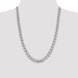 Sterling Silver 9mm D/C Flat Anchor Curb Chain - QF-294DEFA9-2248