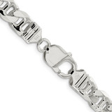 Sterling Silver 9mm D/C Flat Anchor Curb Chain - QF-B24C74F0-1504