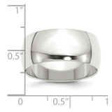 Sterling Silver 9mm Half Round Size 12 Band