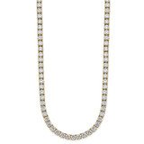 14k 36 carat Lab Grown Diamond VS+ F+ Complete Round 20 inch Straight Tennis Necklace