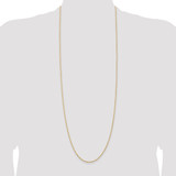 14K 36 inch 1.5mm Diamond-cut Rope with Lobster Clasp Chain