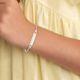 Sterling Silver Adjustable Baby ID Bracelet - QI-277A2231-2129