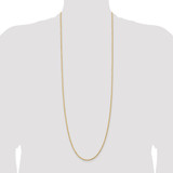 14K 36 inch 2mm Diamond-cut Rope with Lobster Clasp Chain