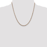Sterling Silver And Rose Vermeil 2.5mm Diamond-cut Rope Chain - QD-6976E5C9-6434