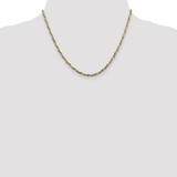 Sterling Silver And Vermeil 2.5mm Diamond-cut Rope Chain - QD-89C5192C-5849